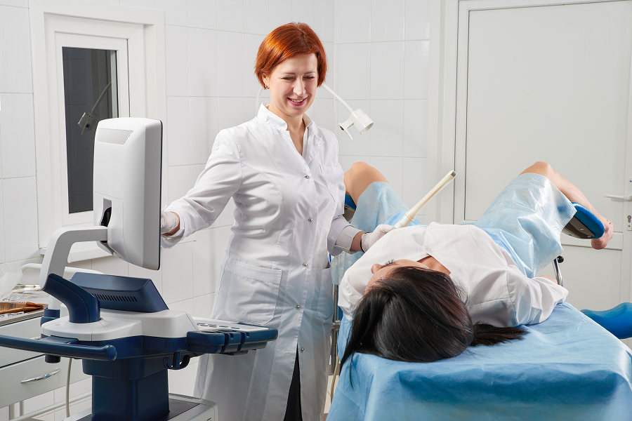Doctor performing a medical examination